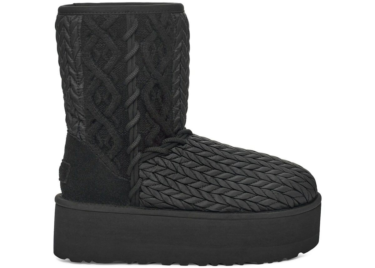 1158316-BLK.jpg UGG Classic Short Villa Knit Boot Black (Women's) - 1158316-BLK - Acquista su ResellPiacenza