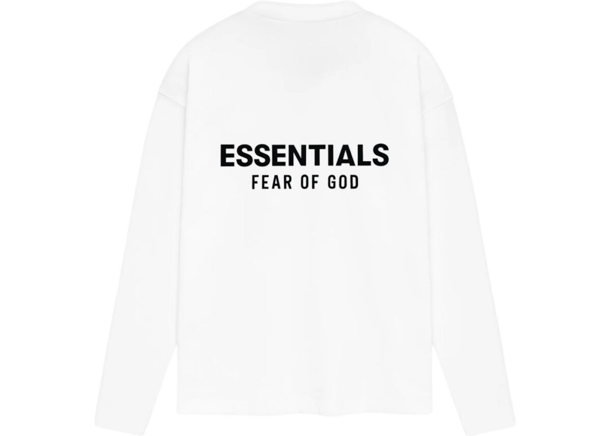 125AS254202F.jpg Fear of God Essentials Classic Long Sleeve Tee Bright White - 125AS254202F - Acquista su ResellPiacenza