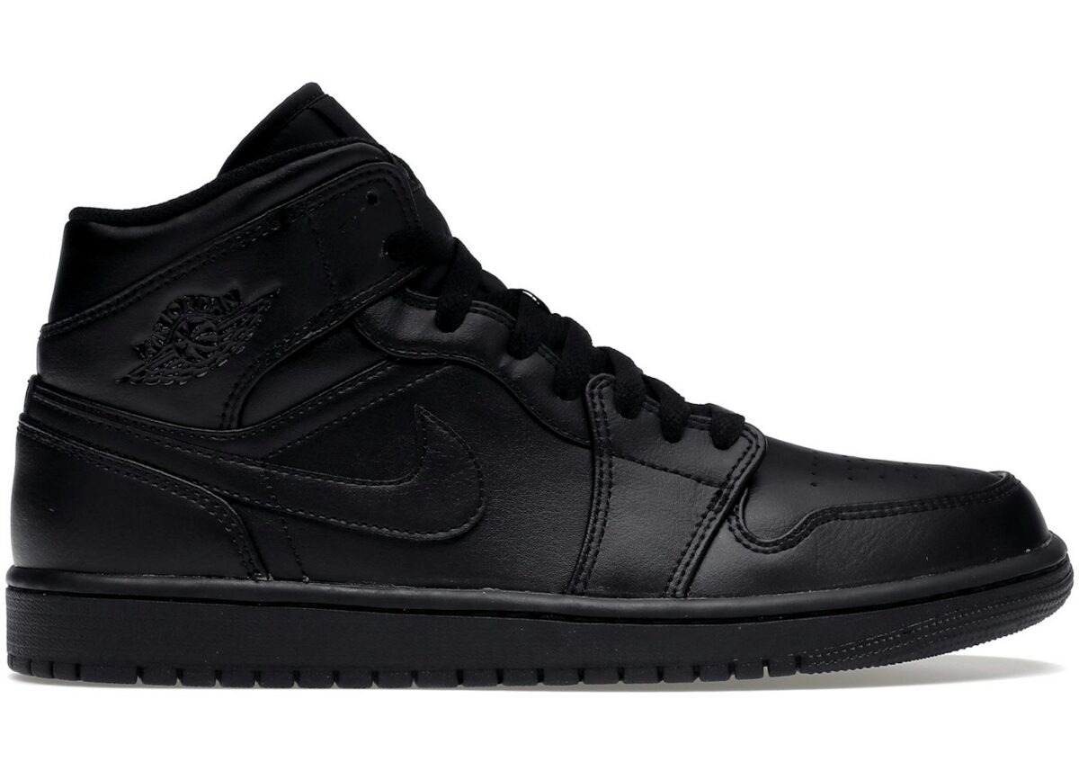 Jordan 1 Mid Triple Black - 554724-093 - Acquista su ResellPiacenza