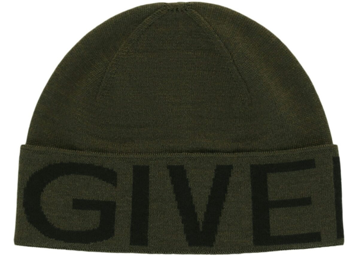 710003-12200-9.jpg Givenchy Jacquard Logo Beanie Khaki Multi - 710003-12200-9 - Acquista su ResellPiacenza