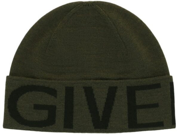 Givenchy Jacquard Logo Beanie Khaki Multi - 710003-12200-9 - Acquista su ResellPiacenza