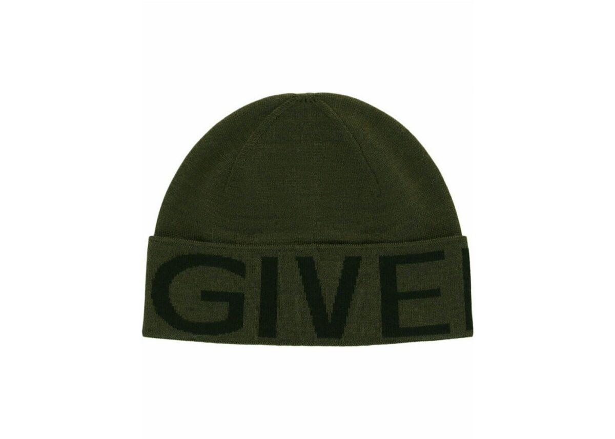 Givenchy Jacquard Logo Beanie Khaki Multi - 710003-12200-9-gallery-2 - Acquista su ResellPiacenza