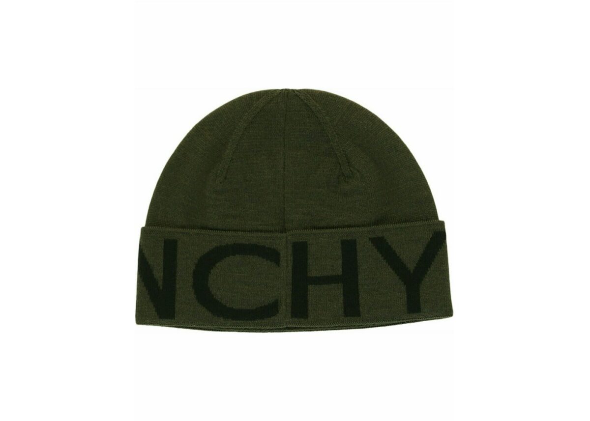 Givenchy Jacquard Logo Beanie Khaki Multi - 710003-12200-9-gallery-3 - Acquista su ResellPiacenza