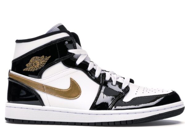 Jordan 1 Mid Patent Black White Gold - 852542-007-gallery-1 - Acquista su ResellPiacenza