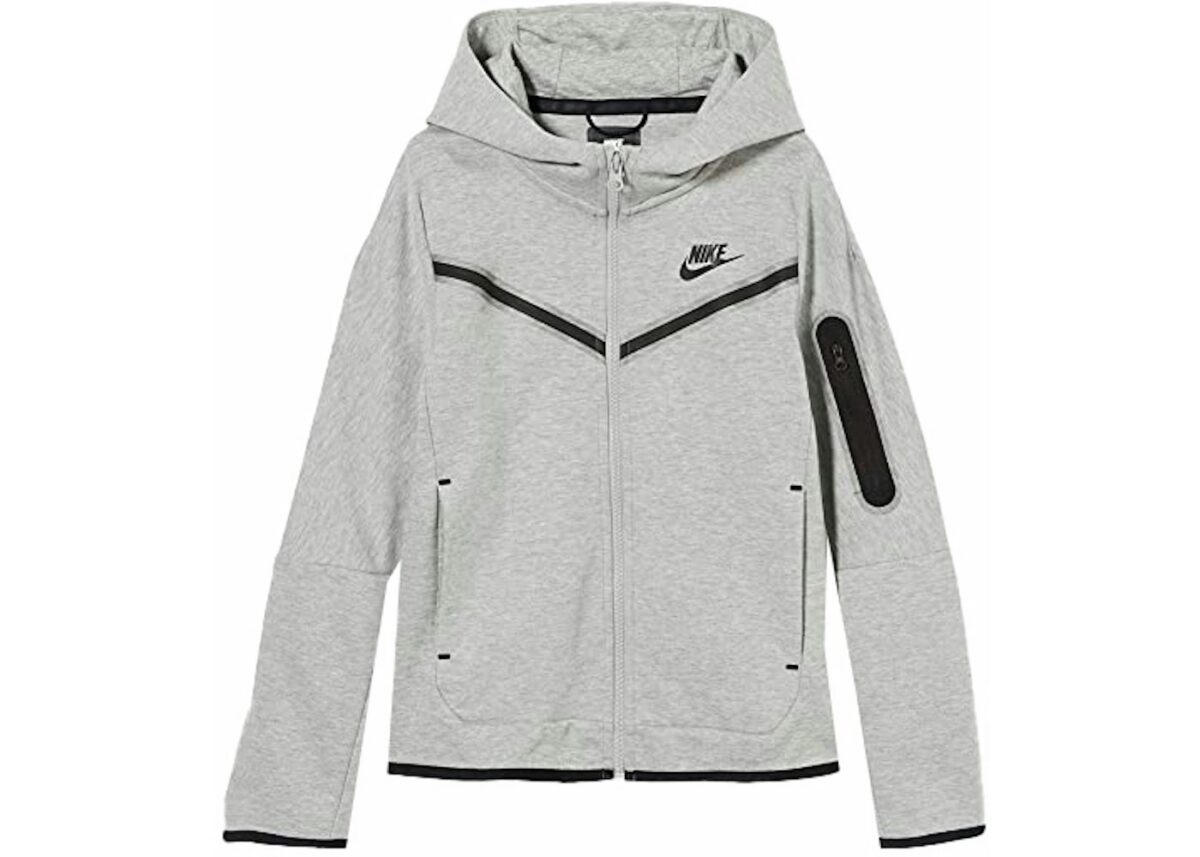 Nike Sportswear Kids' Tech Fleece Full-Zip Hoodie Dark Grey Heather/Black - CU9223-063 - Acquista su ResellPiacenza