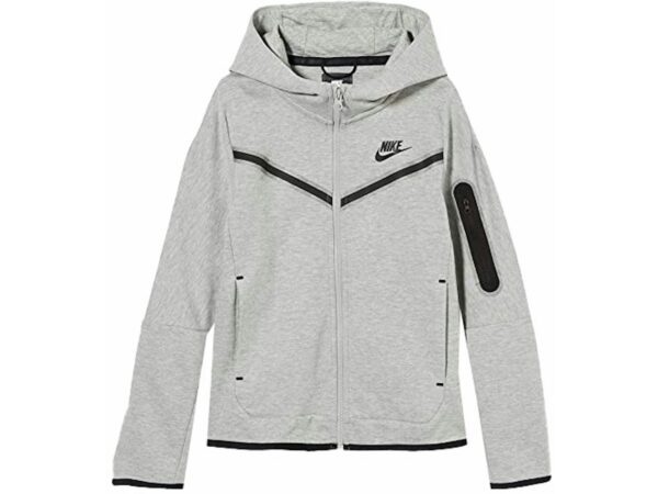 Nike Sportswear Kids' Tech Fleece Full-Zip Hoodie Dark Grey Heather/Black - CU9223-063 - Acquista su ResellPiacenza