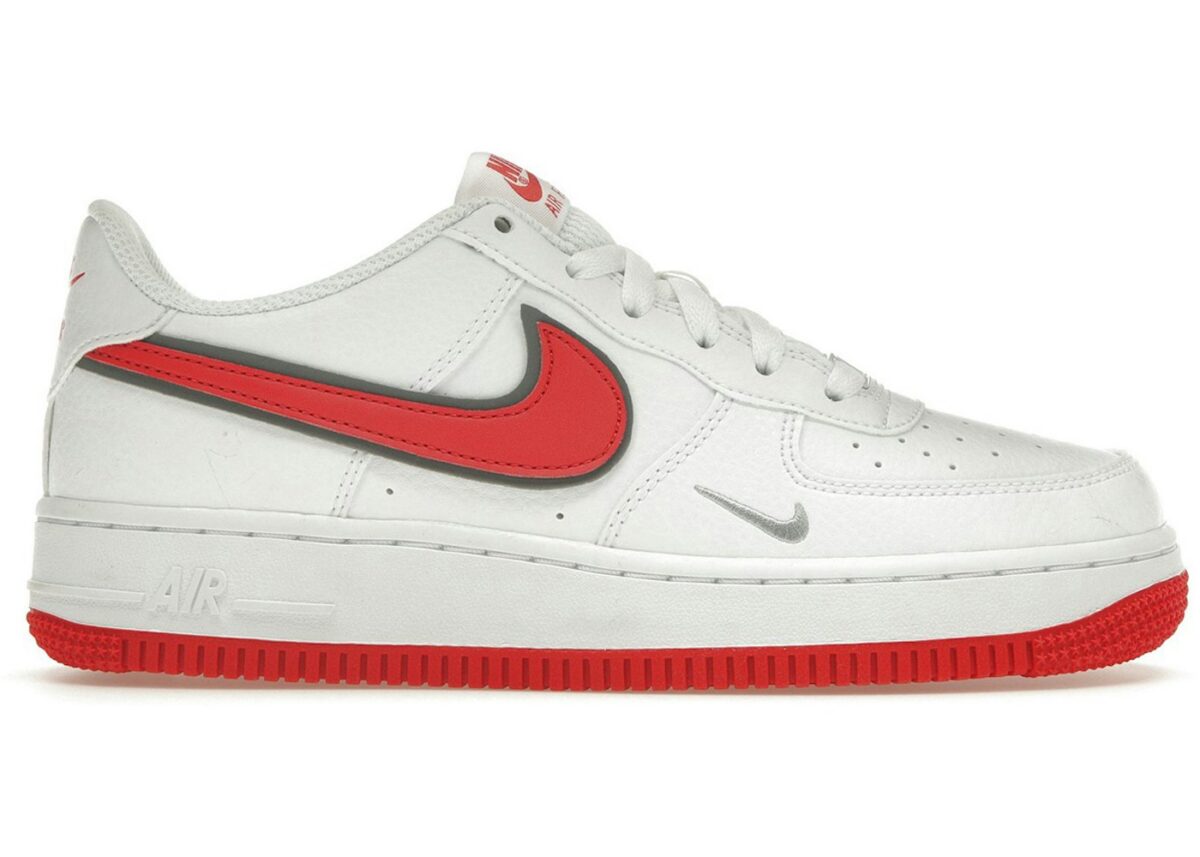 Nike Air Force 1 White Habanero Red Mini Swoosh (GS) - DX9269-101 - Acquista su ResellPiacenza