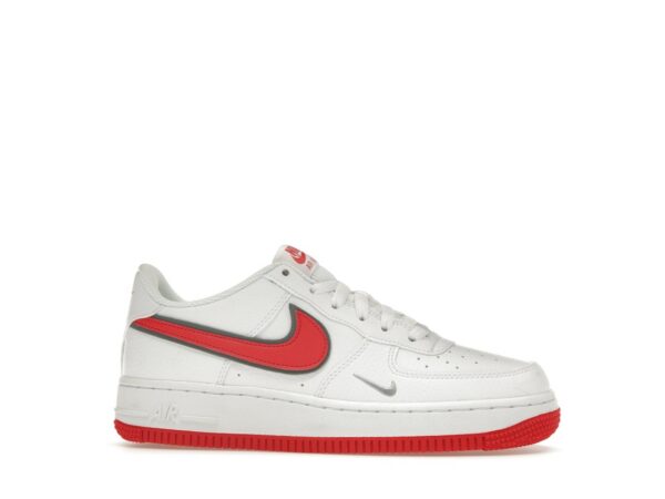 Nike Air Force 1 White Habanero Red Mini Swoosh (GS) - DX9269-101-gallery-1 - Acquista su ResellPiacenza