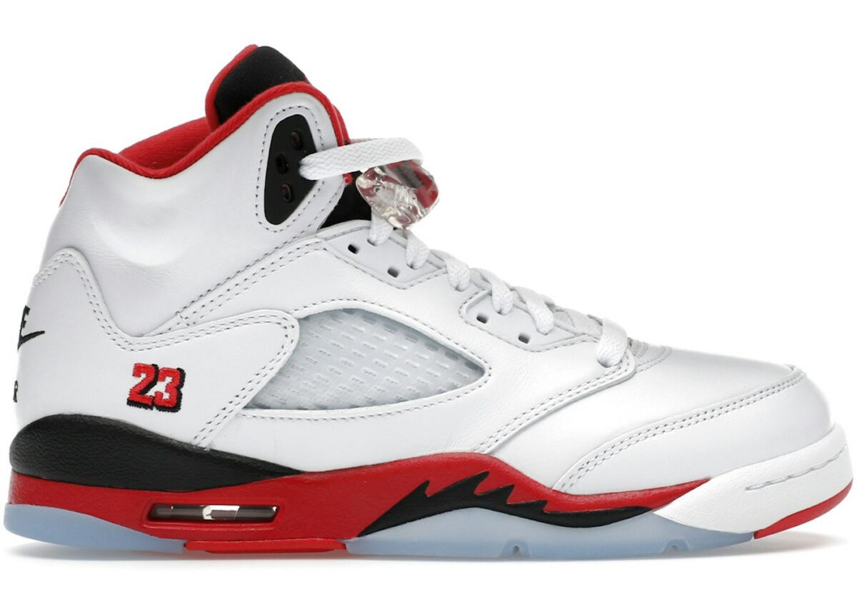 HQ7980-101.jpg Jordan 5 Retro Fire Red Black Tongue (2025) (GS) - HQ7980-101 - Acquista su ResellPiacenza