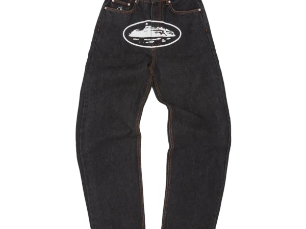 Corteiz Island Baggy Jeans Washed Black