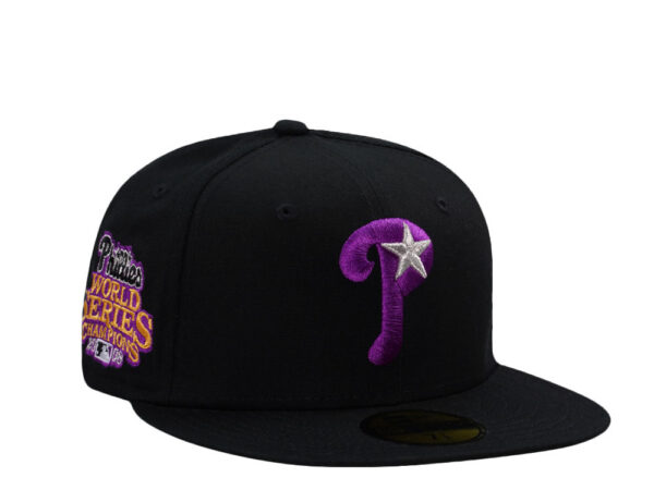New Era® Philadelphia Phillies World Series 2008 Black Purple Edition 59Fifty Fitted Cap - NE-EXC-NES7844-7-041 - Acquista su ResellPiacenza