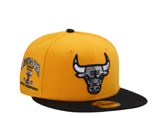 New Era® Chicago Bulls Back To Back World Champions Yellow Two Tone Edition 59Fifty Fitted Cap - NE-EXC-NES9646-712-056 - Acquista su ResellPiacenza
