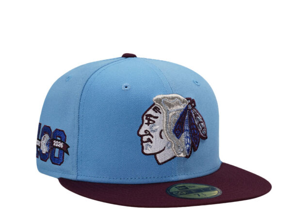 New Era® Chicago Blackhawks 100th Anniversary Pinwheel Two Tone Edition 59Fifty Fitted Cap - NE-EXC-NES9710-714-089 - Acquista su ResellPiacenza