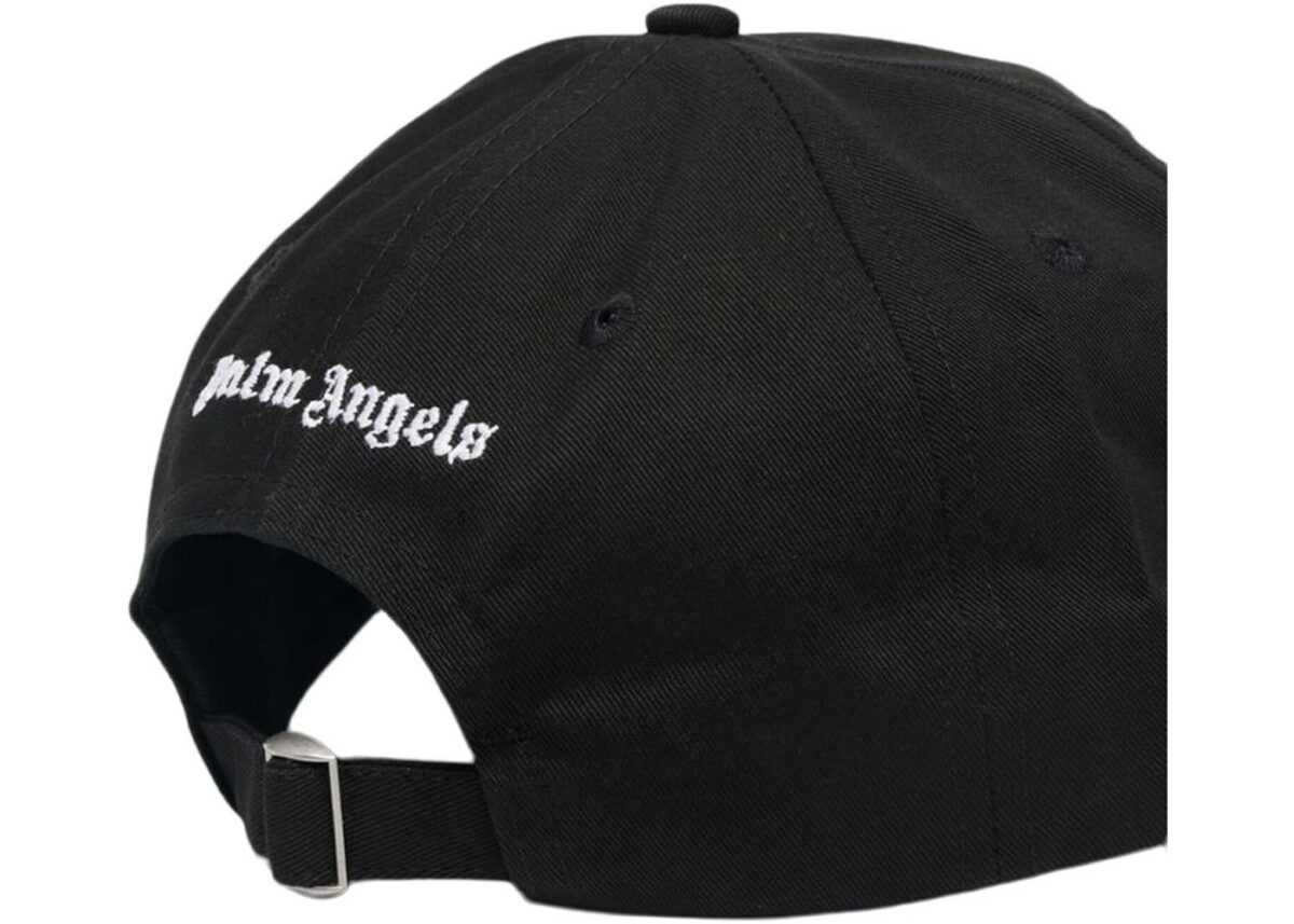 Palm Angels Embroidered Gothic Intarsia Logo Strap-Back Cap Black/White (SS22) - PMLB003C99FAB0011001-gallery-1 - Acquista su ResellPiacenza