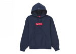 Supreme Box Logo Hooded Sweatshirt (FW24, Navy) - SUP-BLH-FW24-NVY - Acquista su ResellPiacenza