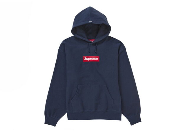 Supreme Box Logo Hooded Sweatshirt (FW24, Navy) - SUP-BLH-FW24-NVY - Acquista su ResellPiacenza