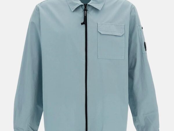 C.P. Company Men's Blue Organic Gabardine Overshirt