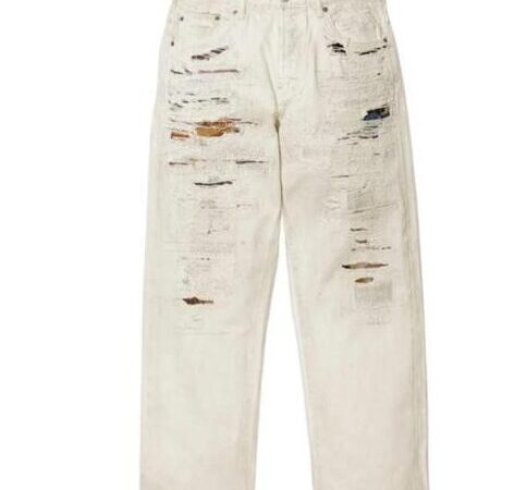 Supreme x MM6 Maison Margiela Distressed Loose Fit Selvedge Jean (Ecru)