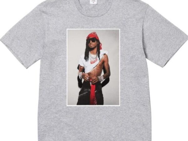Supreme Playboi Carti Tee (FW25, Heather Grey)