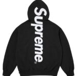 Satin Appliqué Hooded Sweatshirt (FW25, Black)