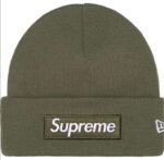 New Era® Box Logo Beanie (FW25, Olive)