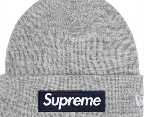 New Era® Box Logo Beanie (FW25, Heather Grey)
