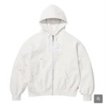 Supreme®/MM6 Maison Margiela Box Logo Zip Up Hooded Sweatshirt (SS26, White)