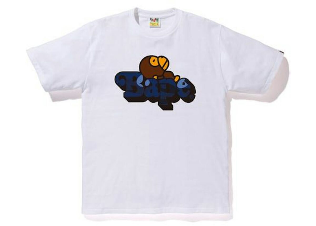 BAPE Color Camo Milo On Bape T-Shirt White/Navy - bape-color-camo-milo-on-bape-t-shirt-white-navy - Acquista su ResellPiacenza