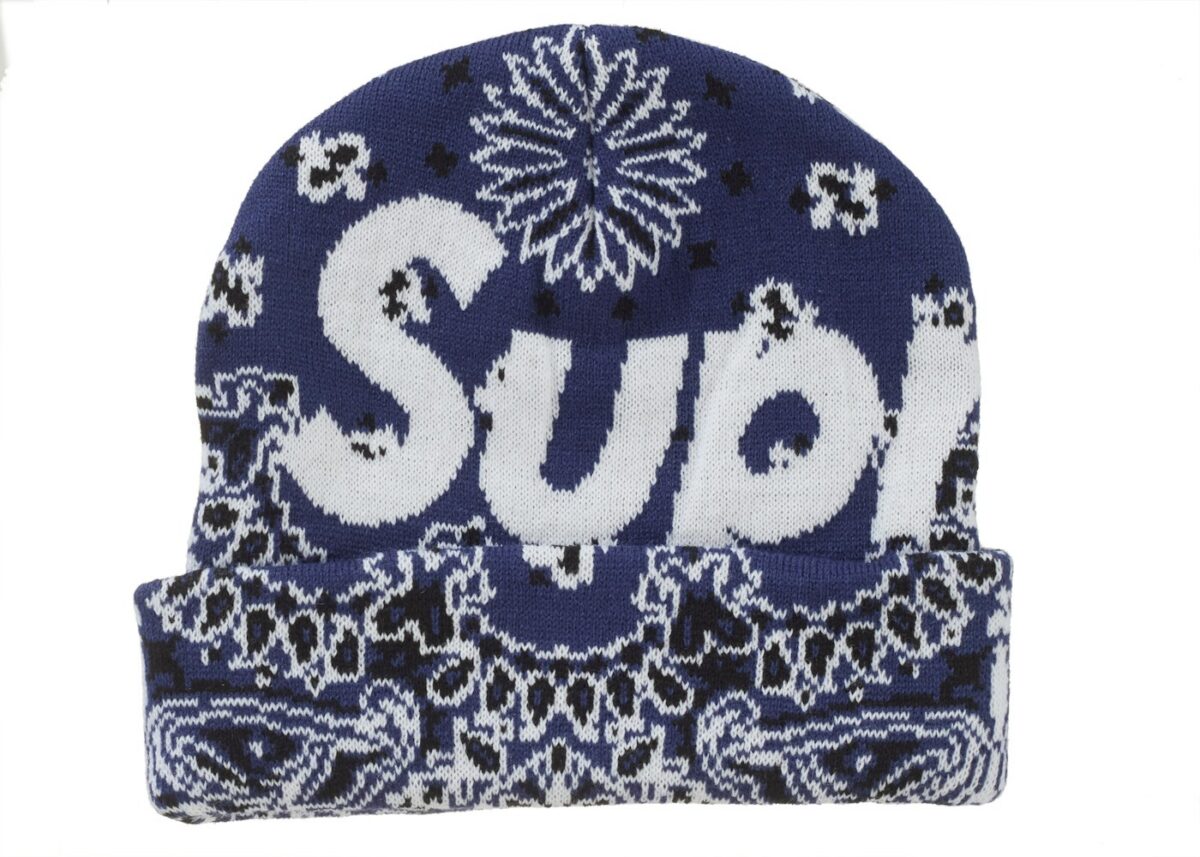 Supreme Bandana Big Logo Beanie Blue - supreme-bandana-big-logo-beanie-blue - Acquista su ResellPiacenza