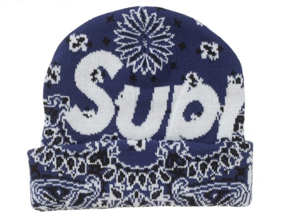 Supreme Bandana Big Logo Beanie Blue - supreme-bandana-big-logo-beanie-blue - Acquista su ResellPiacenza