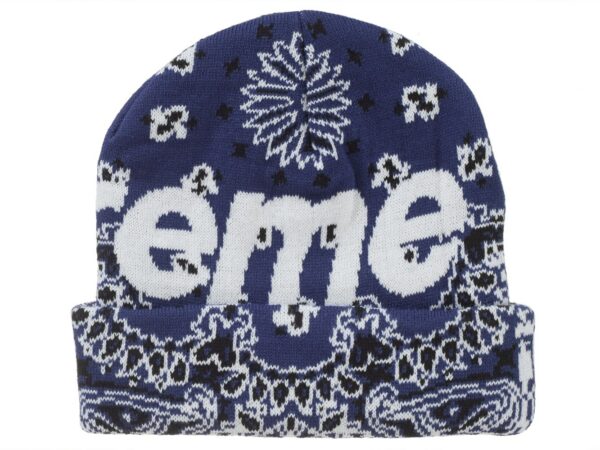 Supreme Bandana Big Logo Beanie Blue - supreme-bandana-big-logo-beanie-blue-gallery-1 - Acquista su ResellPiacenza