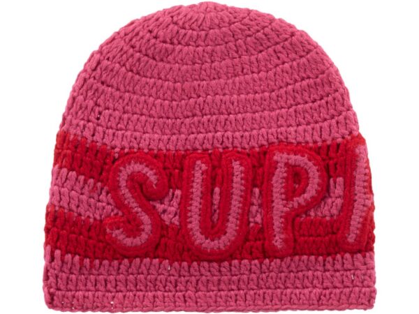 Supreme Crochet Logo Beanie Pink - supreme-crochet-logo-beanie-pink - Acquista su ResellPiacenza