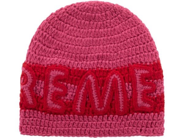 Supreme Crochet Logo Beanie Pink - supreme-crochet-logo-beanie-pink-gallery-1 - Acquista su ResellPiacenza