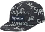 Supreme Jacquard Logos Denim Camp Cap Rigid Indigo - supreme-jacquard-logos-denim-camp-cap-rigid-indigo - Acquista su ResellPiacenza