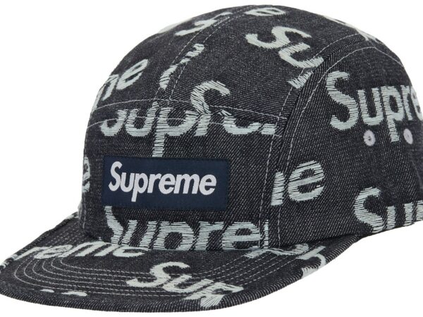 Supreme Jacquard Logos Denim Camp Cap Rigid Indigo - supreme-jacquard-logos-denim-camp-cap-rigid-indigo - Acquista su ResellPiacenza
