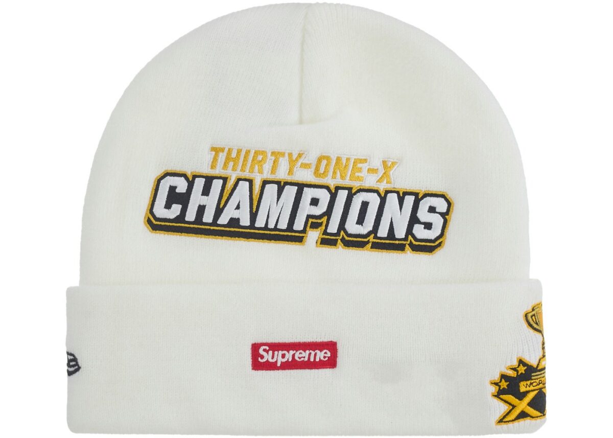 Supreme New Era Football Beanie White - supreme-new-era-football-beanie-white-gallery-1 - Acquista su ResellPiacenza