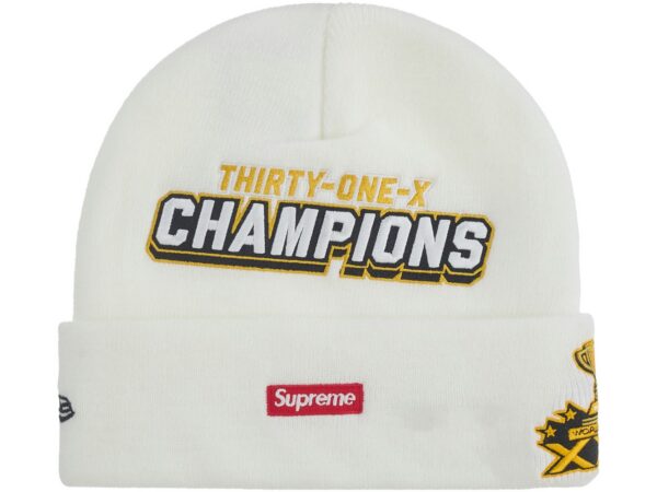Supreme New Era Football Beanie White - supreme-new-era-football-beanie-white-gallery-1 - Acquista su ResellPiacenza