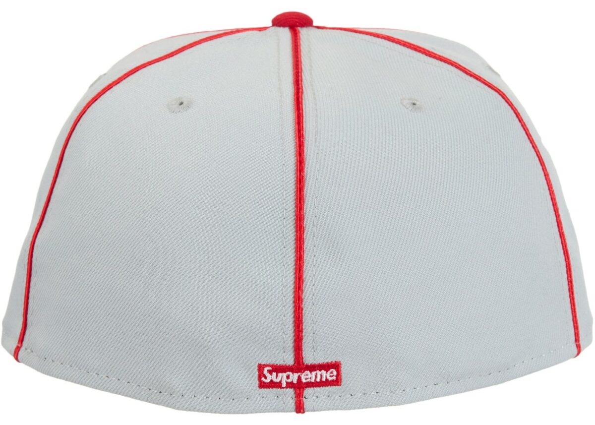 Supreme x New Era Piping Script Logo Cap Grey - supreme-piping-script-logo-new-era-grey-gallery-1 - Acquista su ResellPiacenza