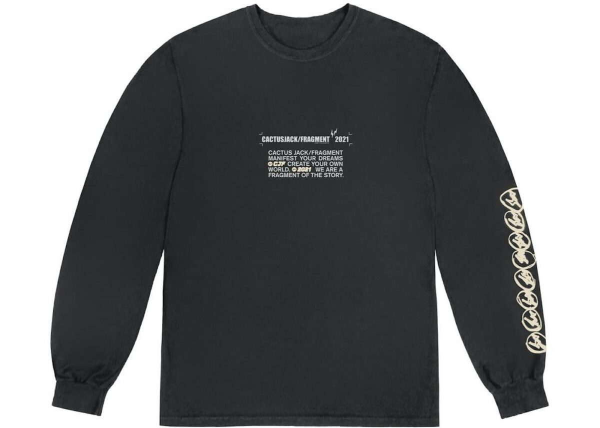 Travis Scott Cactus Jack For Fragment Logo L/S T-shirt Washed Black - travis-scott-cactus-jack-for-fragment-logo-l-s-t-shirt-washed-black-gallery-1 - Acquista su ResellPiacenza