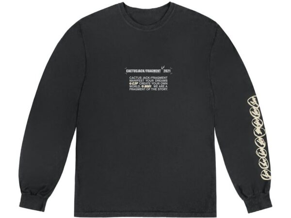Travis Scott Cactus Jack For Fragment Logo L/S T-shirt Washed Black - travis-scott-cactus-jack-for-fragment-logo-l-s-t-shirt-washed-black-gallery-1 - Acquista su ResellPiacenza