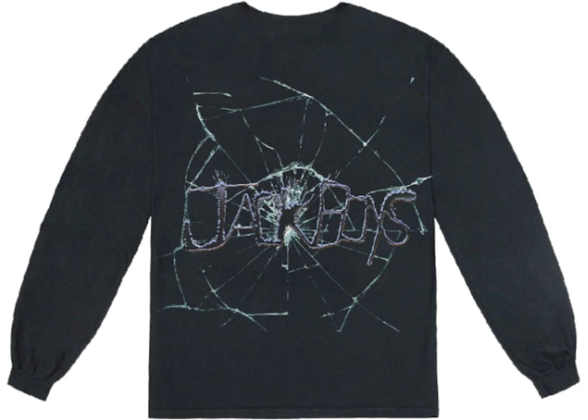 Travis Scott Jack Boys Cracked L/S T-Shirt Black - travis-scott-cracked-l-s-t-shirt-black-gallery-1 - Acquista su ResellPiacenza