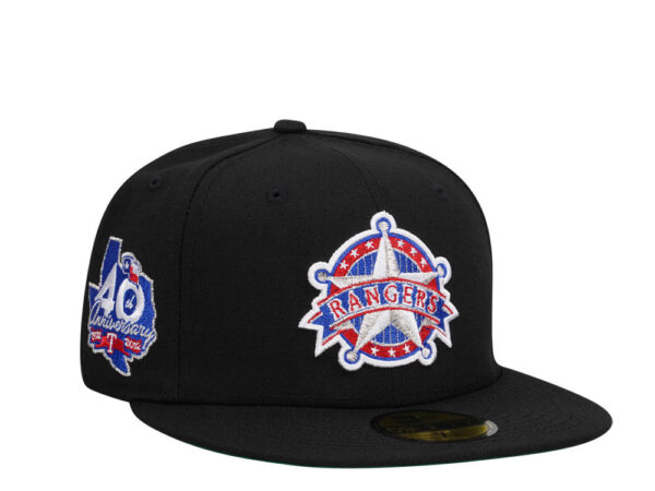 New Era® Texas Rangers 40th Anniversary Black Dome Throwback Edition 59Fifty Fitted Cap - NE-EXC-NES4207-718-159 - Acquista su ResellPiacenza