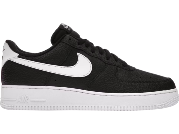 Nike Air Force 1 Low '07 Black White Pebbled Leather
