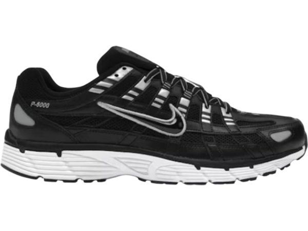 Nike P-6000 Black White Metallic Silver