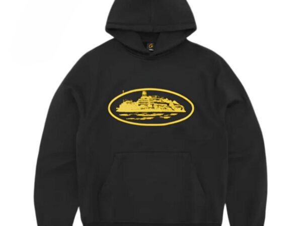 Corteiz Alcatraz OG Hoodie (Black/Yellow)
