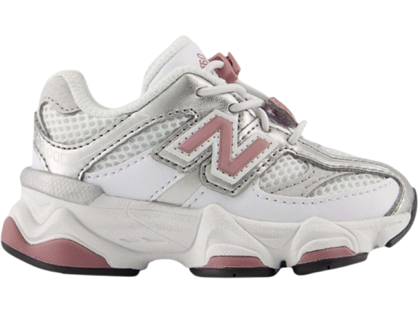 New Balance 9060 Bungee Lace White Rosewood Silver (TD)