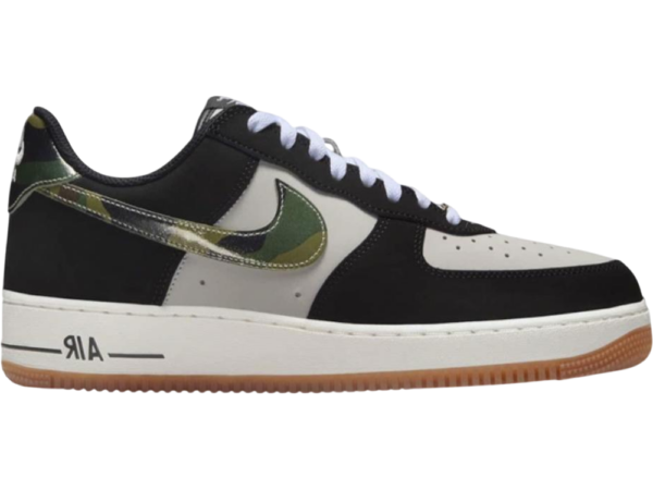Nike Air Force 1 Low '07 LV8 Black Patent Camo Swoosh