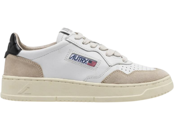 Autry Medalist Low White Black Beige