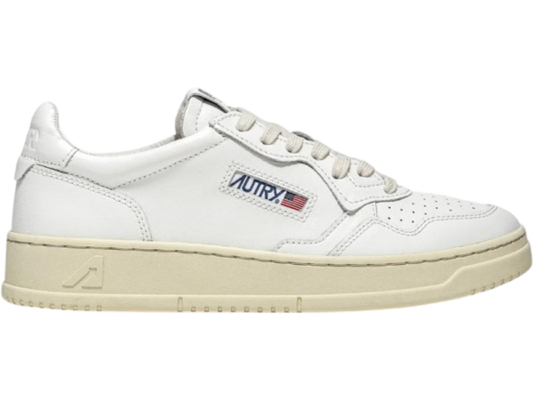 Autry Medalist Leather Low White (Women's)