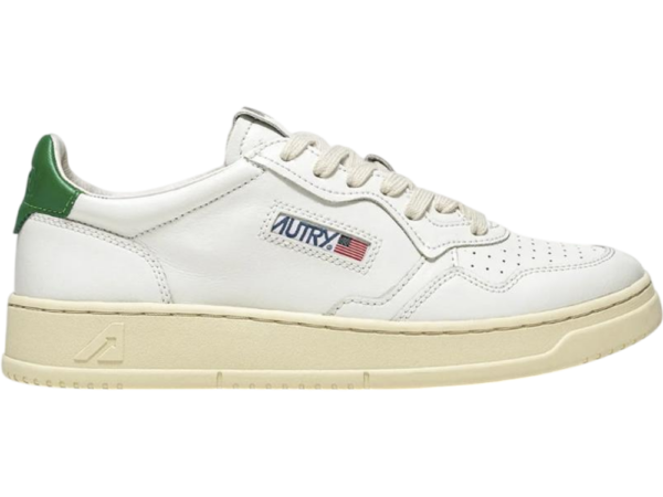 Autry Medalist Low White Green